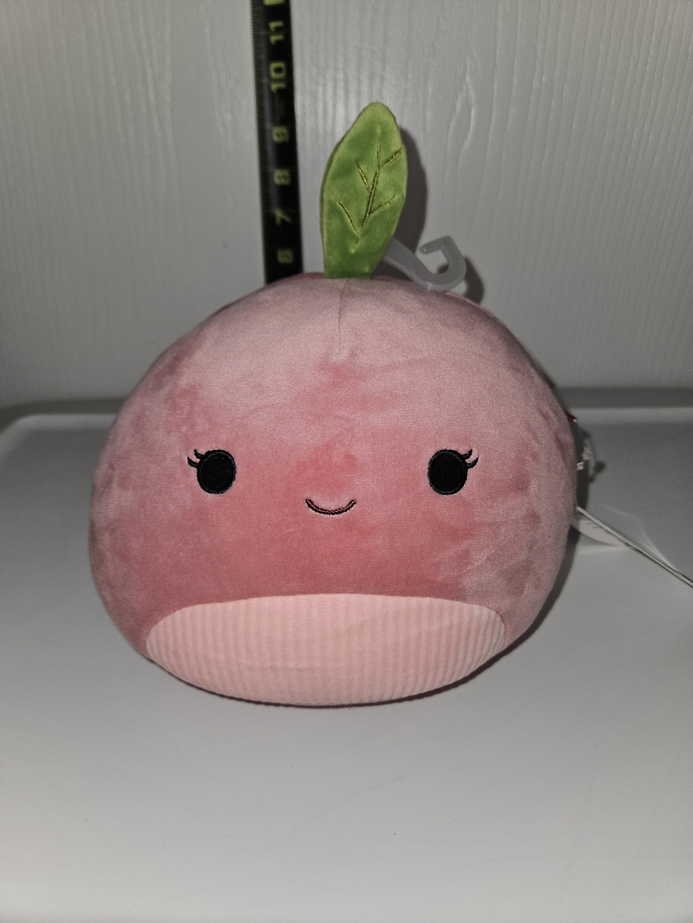 Squishmallows Pink Cherry Plush with Green Leaf